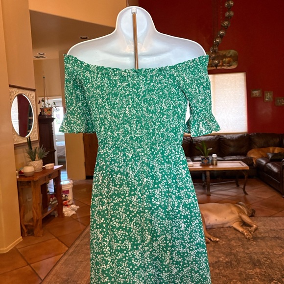 Lulu's Emerald Floral High-Low Dress - Picture 9 of 9